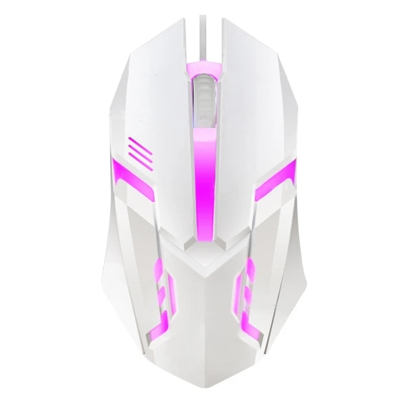 Mouse Gamer Cableado 5000 DPI Silencioso Con Luces Para PC Laptop