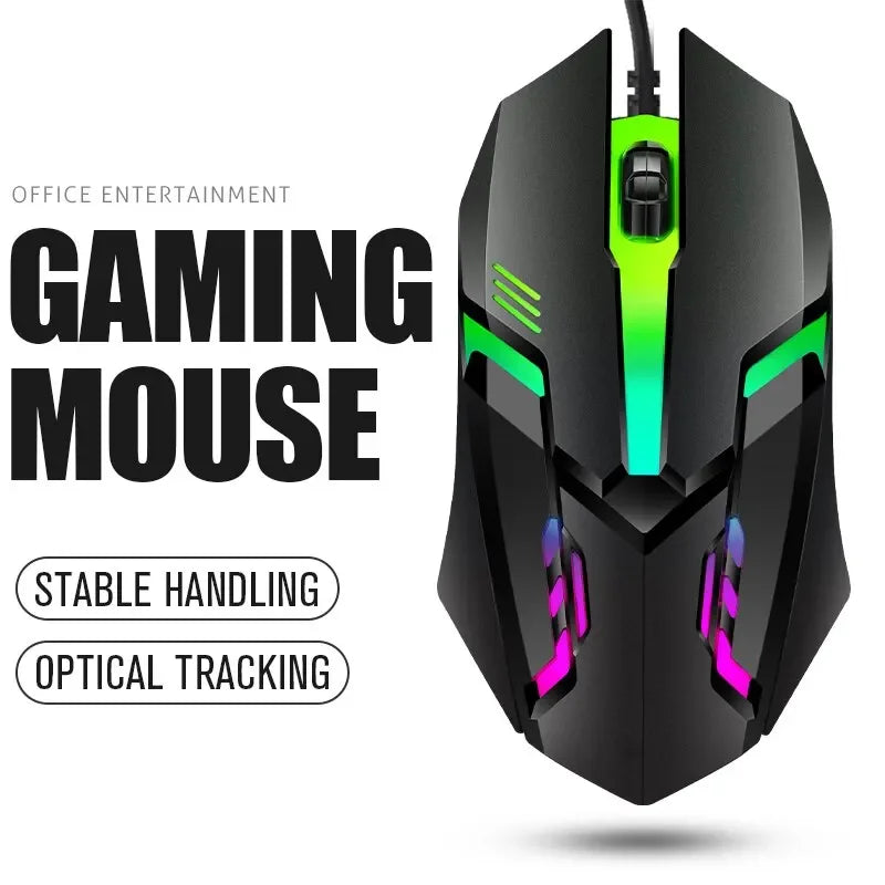 Mouse Gamer Cableado USB Con Luces LED Para PC Y Laptop