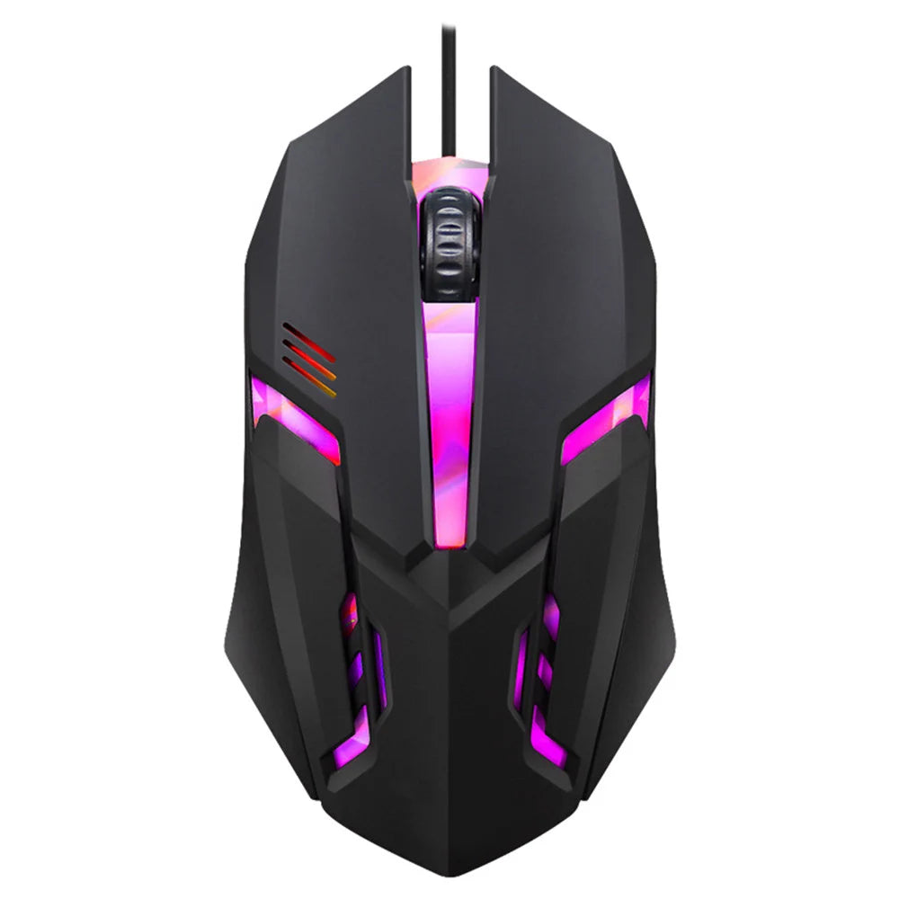 Mouse Gamer Cableado 5000 DPI Silencioso Con Luces Para PC Laptop
